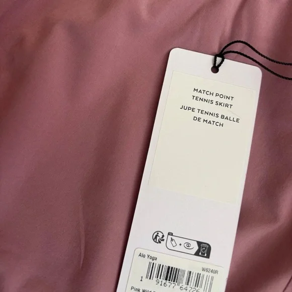 NWT AUTHENTIC ALO YOGA PINK WILD ROSE MATCH POINT SKIRT SAME DAY SHIP LAST ONE - Picture 8 of 10